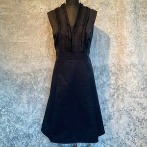 Merona Black Pleated Midi Dress